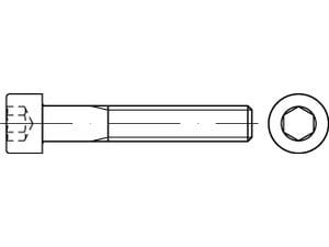 DIN 912 / ISO 4762 Zylinderkopfschraube mit Innensechskant, Edelstahl A4,  M12x75
