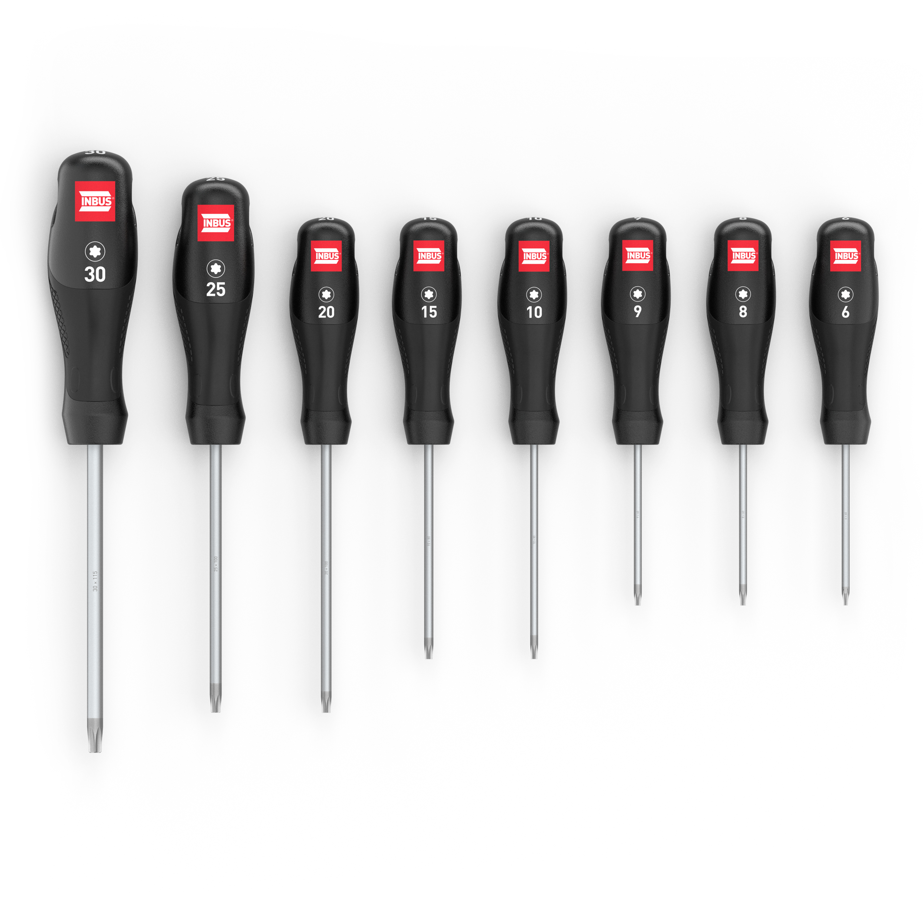 TORX® Schraubendreher Set 8tlg, TX6–TX30, mit HybridTouch & GrayTip (INBUS® 73707)