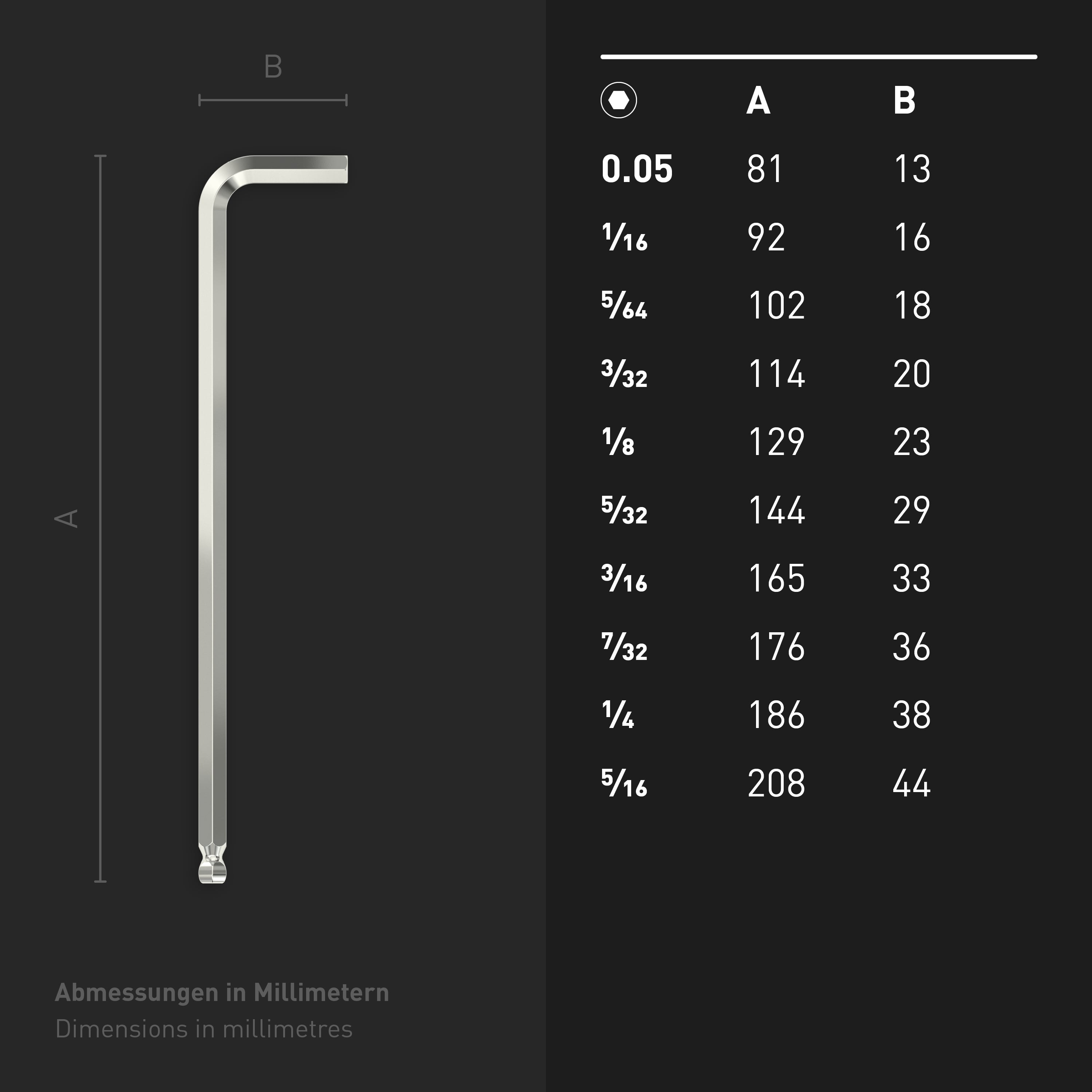 Bondhus Kugelkopf-Inbusschlüssel 4,0 Mm, Lang (17,8 Cm) - Für Präzises Schrauben In Engen Winkeln