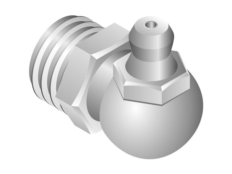 DIN 71412 Kegelschmiernippel, 90°