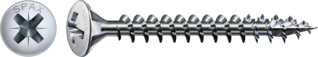 SPAX® Universalschraube Linsensenkkopf, Kreuzschlitz PZ, Vollgewinde, Wirox® (A9J), 4,0x16