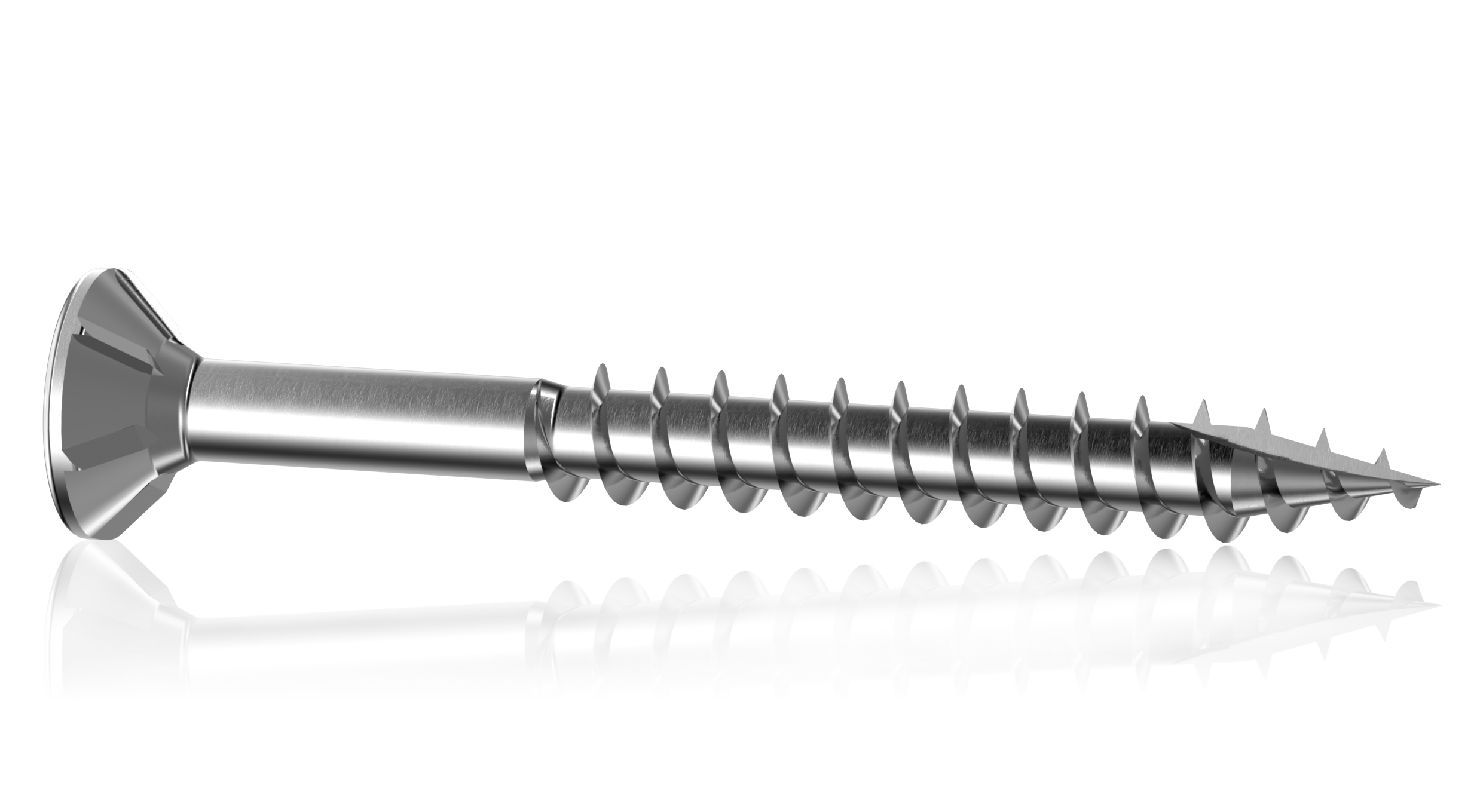 Reisser Spanplattenschraube, RETINOX® 4 plus, Senkkopf mit Fräsrippen, TX, Teilgewinde, Edelstahl A4, 5,0x60