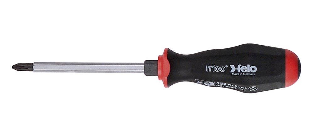 Connex Profi-Schraubendreher PH 1 – Mit Sechskantansatz, 2-Komponenten-Griff Und Schlagkappe, Made In Germany