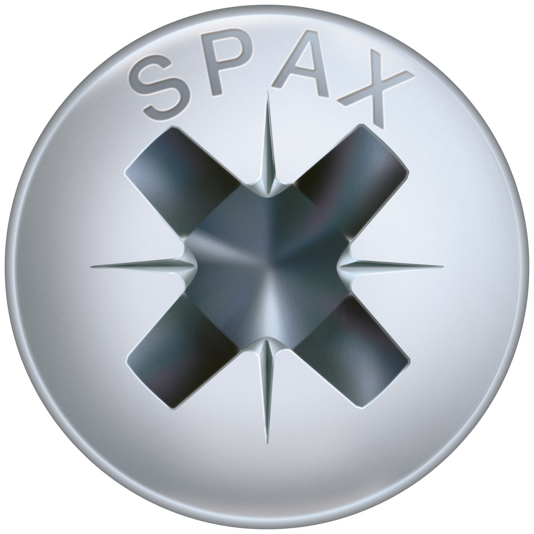 SPAX® Universalschraube, Halbrundkopf, Kreuzschlitz PZ, Vollgewinde, WIROX® (A9J), 4,0x45