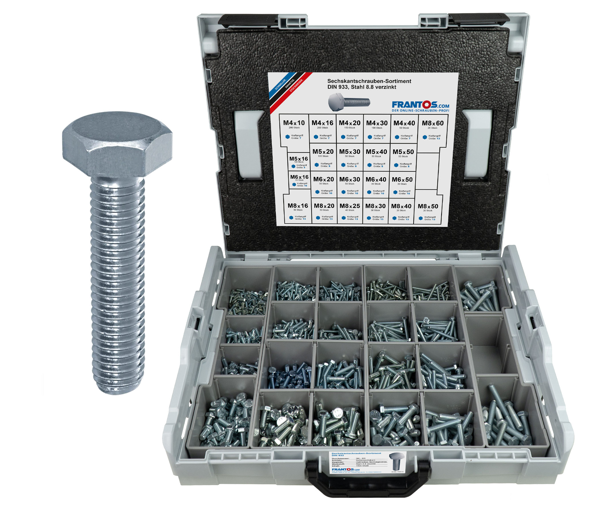 Sechskantschrauben DIN 933 M10 Feuerverzinkt (tZn) In G&uuml;te 8.8