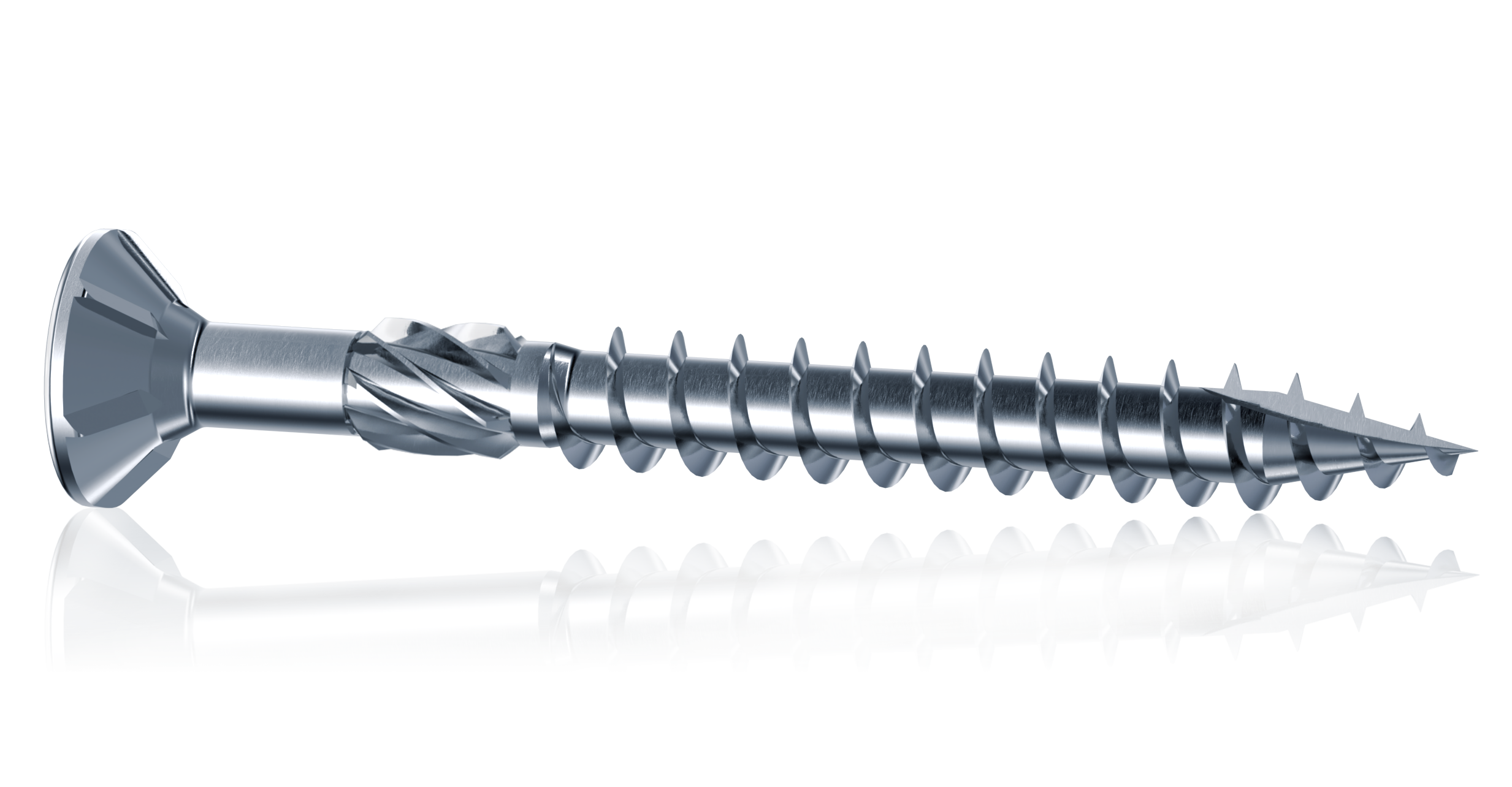 Reisser Spanplattenschraube R2 plus, Senkkopf mit Fräsrippen, TX, Teilgewinde, Stahl RUSPERT®, 6,0x120