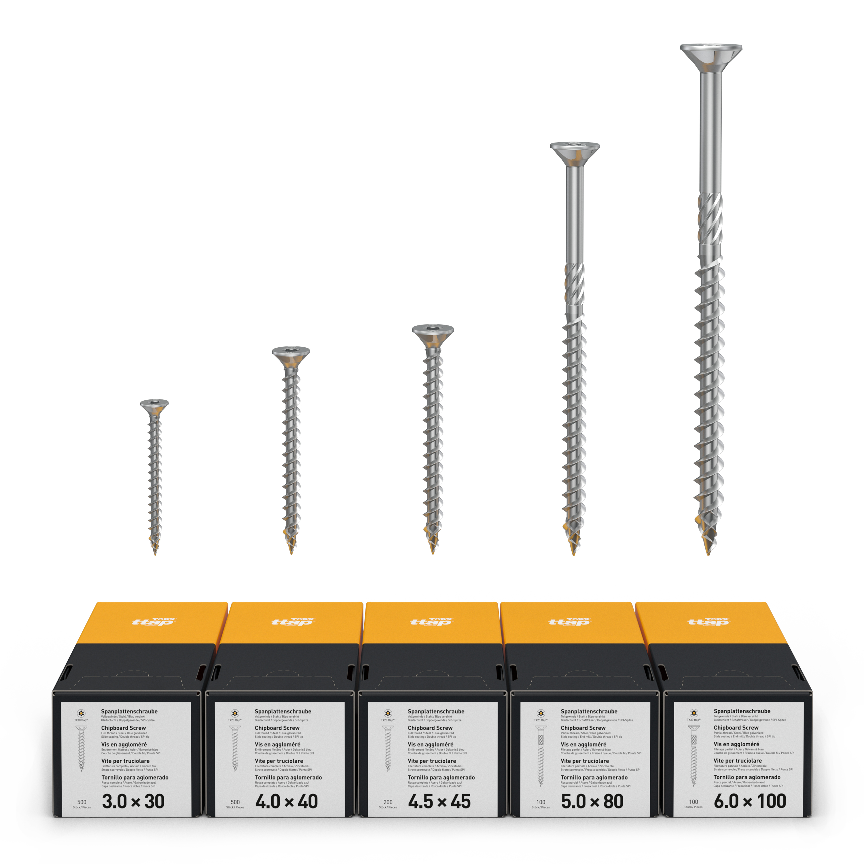 TORX® ttap® 72625 Spanplattenschrauben Set verzinkt