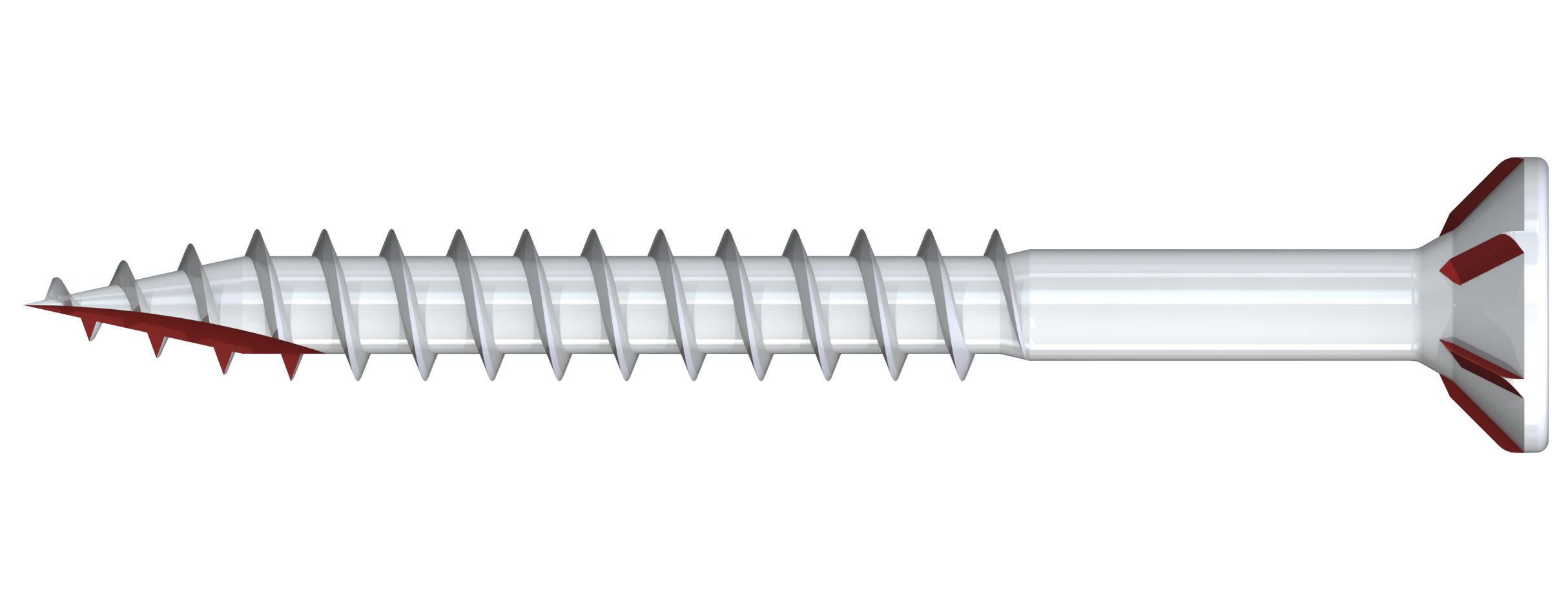 Reisser Spanplattenschraube R2 plus, Senkkopf mit Fräsrippen, TX, Teilgewinde, Stahl RUSPERT®, 5,0x100