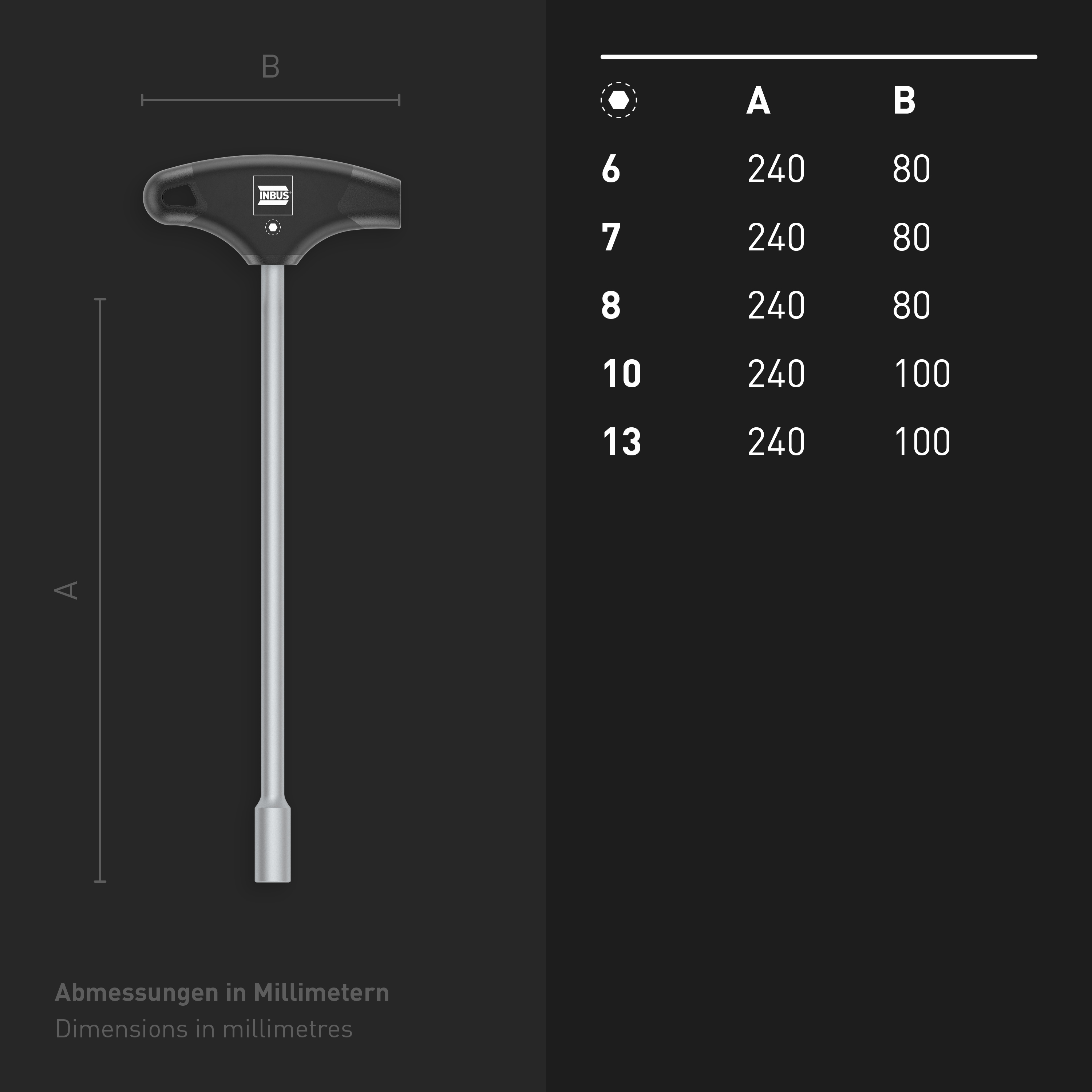 T-Griff Sechskant-Steckschlüssel 10 Mm – Aus Hochfestem Eisen, Vielseitig Einsetzbar
