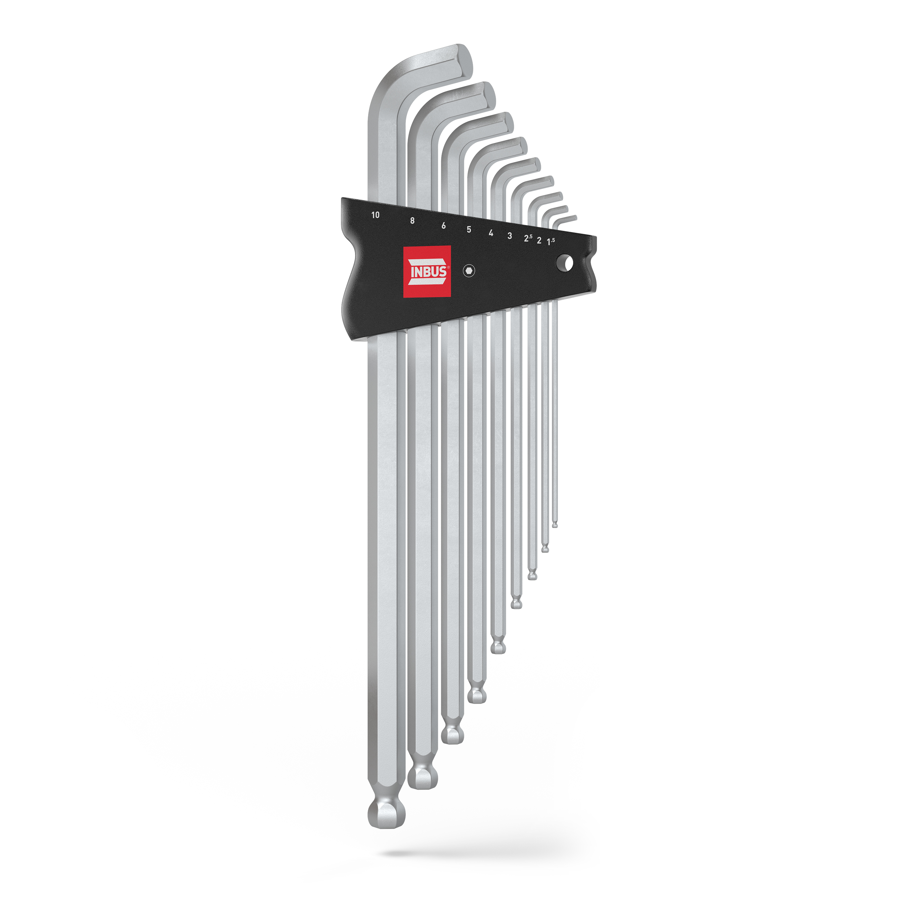 3 Inbus INBUS® 70211 Winkelschraubendreher-Set, mit 100° Winkel & Kugelkopf, 9 ...